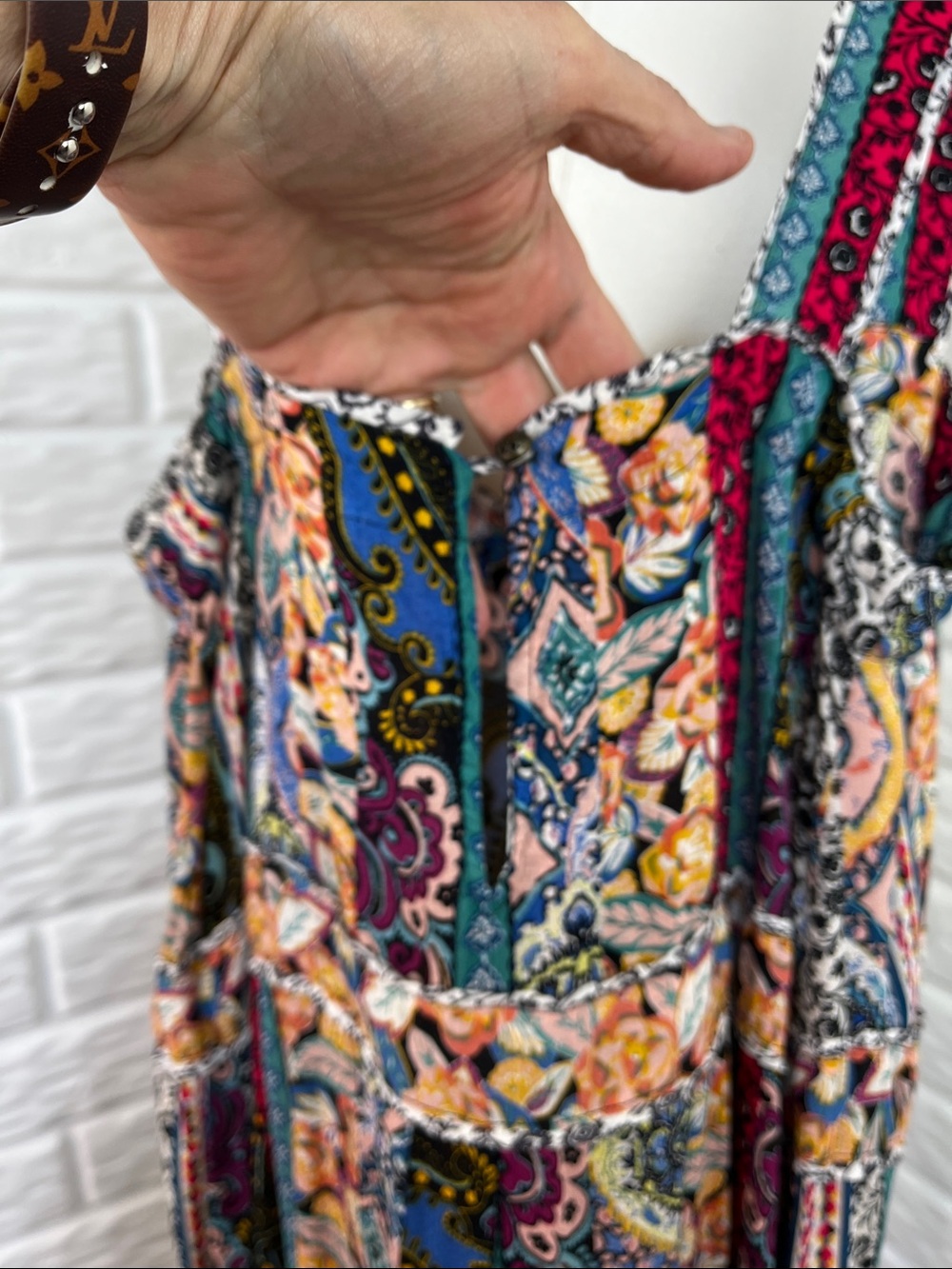 ANTHROPOLOGIE CALAIS JUMPSUIT NOVELTY PRINT BOHEMIAN WIDE LEG SZ XS - Picture 9 of 15